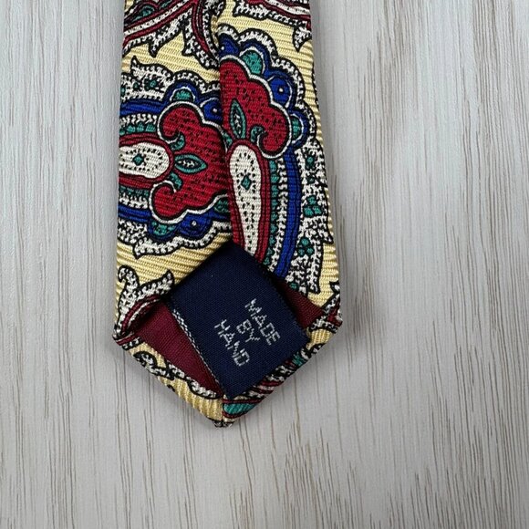 Polo By Ralph Lauren Mens Multicolor Paisley Print Designer Board Tie 58x35 In - Picture 9 of 13